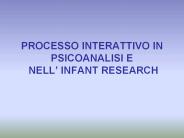 PROCESSO INTERATTIVO IN PSICOANALISI E NELL