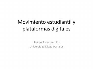 Movimiento estudiantil y plataformas digitales