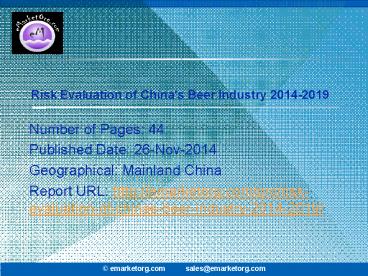China’s Beer Market Analysis: Internal and External