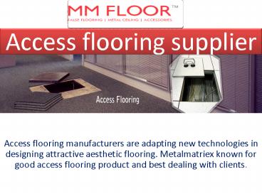 metal ceilings supplier