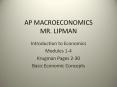 AP MACROECONOMICS MR. LIPMAN PowerPoint PPT Presentation