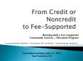 From Credit or Noncredit to Fee-Supported PowerPoint PPT Presentation