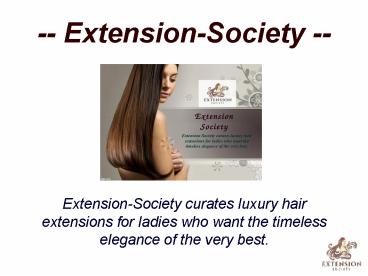 Extension Society - Luxury Hair Extension