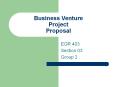 Business Venture Project Proposal PowerPoint PPT Presentation