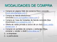 MODALIDADES DE COMPRA