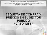 ESQUEMA DE COMPRA Y PRECIOS EN EL SECTOR PUBLICO 