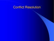 Conflict Resolution