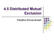 4.5 Distributed Mutual Exclusion