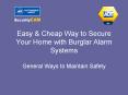 Easy & Cheap Way to secure your home with burglar alarm systems