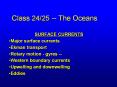 Class 24/25 -- The Oceans PowerPoint PPT Presentation