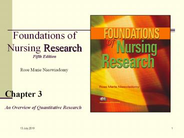 Foundations of Nursing Research Fifth Edition