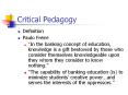 Critical Pedagogy PowerPoint PPT Presentation