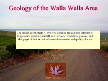 Geology of the Walla Walla Area