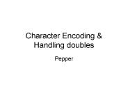 Character Encoding
