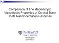 Comparison of The Macroscopic Viscoelastic Properties of Cortical Bone To Its Nanoindentation Response PowerPoint PPT Presentation