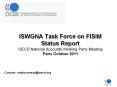 ISWGNA Task Force on FISIM Status Report OECD National Accounts Working Party Meeting Paris October 2011 PowerPoint PPT Presentation