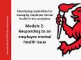 Developing capabilities for managing employee mental health in the workplace Module 2: Responding to an employee mental health issue PowerPoint PPT Presentation
