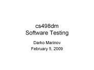 cs498dm Software Testing
