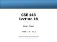 CSE 143 Lecture 18 PowerPoint PPT Presentation
