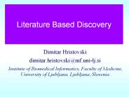 Literature Based Discovery
