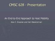 CMSC 628 - Presentation