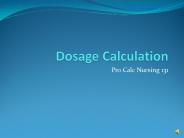 Dosage Calculation