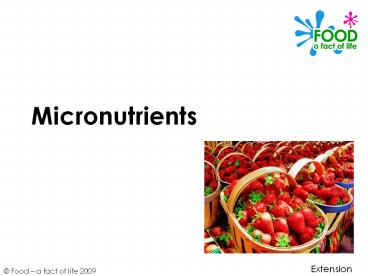 Micronutrients