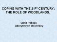COPING WITH THE 21ST CENTURY; THE ROLE OF WOODLANDS. PowerPoint PPT Presentation
