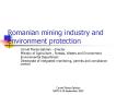 Romanian mining industry and environment protection PowerPoint PPT Presentation