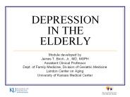 DEPRESSION IN THE ELDERLY