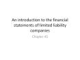 An introduction to the financial statements of limited liability companies PowerPoint PPT Presentation