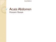 Acute Abdomen