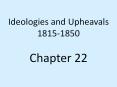 Ideologies and Upheavals 1815-1850 PowerPoint PPT Presentation