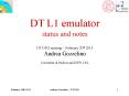 DT L1 emulator PowerPoint PPT Presentation
