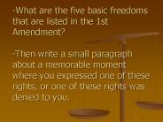 PowerPoint Presentation  -  First Amendment Rights