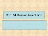 Chp. 14 Russian Revolution