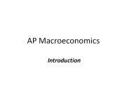 AP Macroeconomics  Introduction