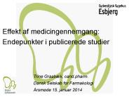 Effekt af medicingennemgang: Endepunkter i publicerede studier
