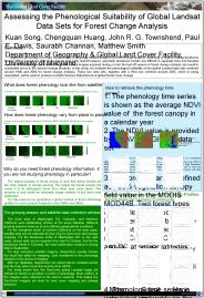 Assessing the Phenological Suitability of Global Landsat Data Sets for Forest Change Analysis PowerPoint PPT Presentation