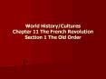 World History/Cultures Chapter 11 The French Revolution Section 1 The Old Order PowerPoint PPT Presentation