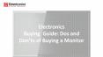 Electronics Buying Guide: Dos and Don’ts of Buying a Monitor
