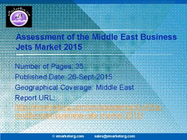 Middle East business jets industry scenario and future prospects to 2023