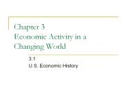 Chapter 3 Economic Activity in a Changing World