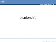 Leadership and Management.