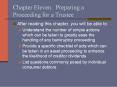 Chapter Eleven. Preparing a Proceeding for a Trustee PowerPoint PPT Presentation
