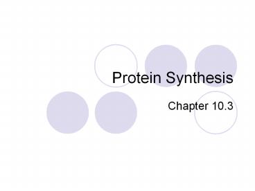 Protein Synthesis