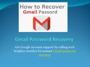 Gmail password recovery