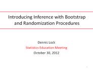 Introducing Inference with Bootstrap and Randomization Procedures
