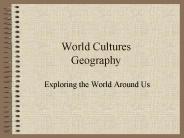 World Cultures Geography