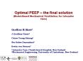 Optimal PEEP  PowerPoint PPT Presentation
